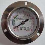 60mm 2 MPa Manometer with Flange Back Entry Connection Stainless Steel