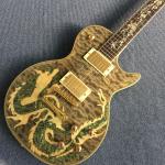 New high-quality custom LP electric guitar, Abalone Dinosaur inlaid fingerboard
