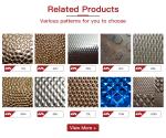 AISI 304 316 PVD Rose gold color honeycomb Patterned plate stainless steel