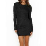 Women Elegant Evening Gown Dress Lady Casual Long Sleeve Black Bodycon Dresses