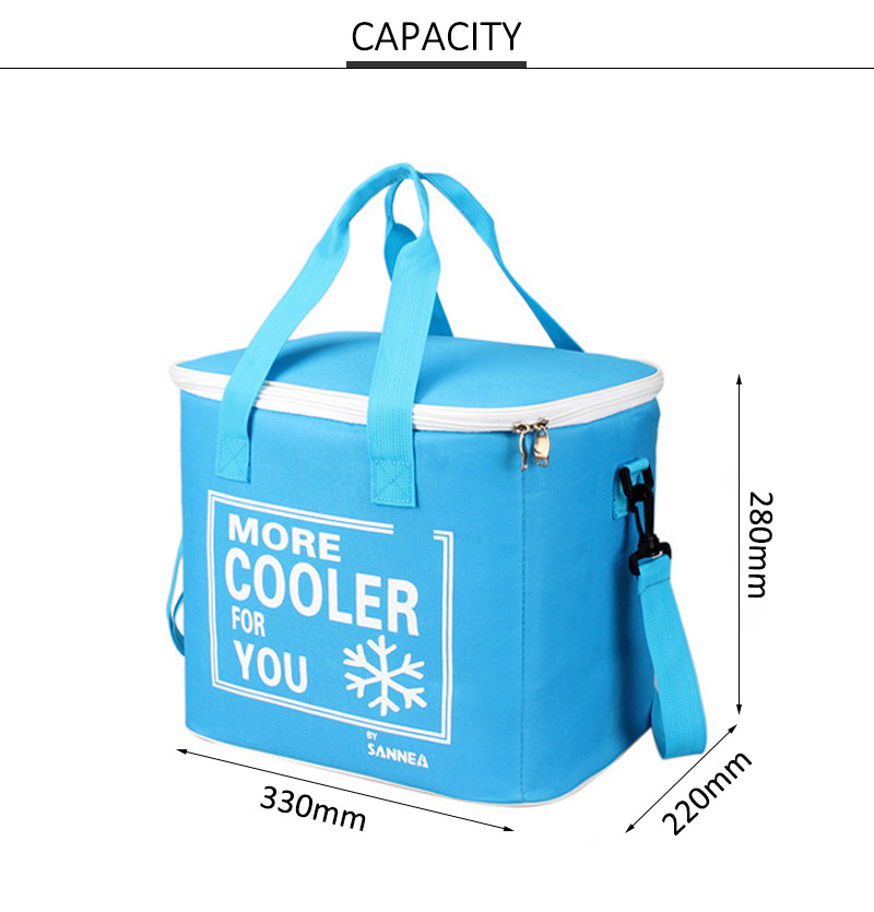 L33cm Multipocket Oxford Insulated Lunch Cooler Bags