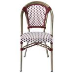 White / Red Rattan Garden Dining Chairs