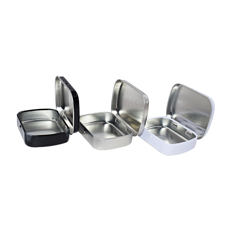 Cafe Express Tins Holiday Mint Storage Tin with Lid Printed Small Metal Box