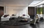 Contemporary Modern Design Fabric Corner L Shaped Sectional Sofa