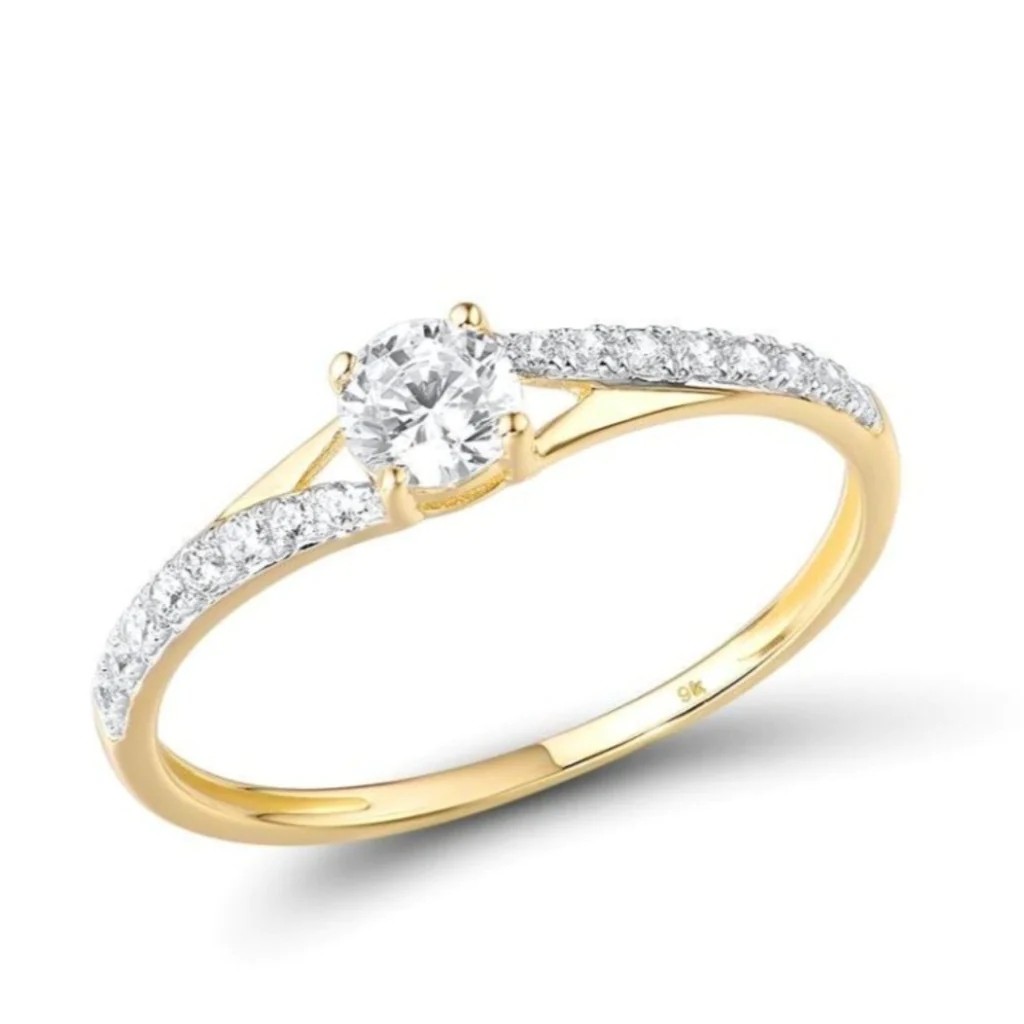9K Gold Engagement Ring/Women's Ring Adele - Pre-Order