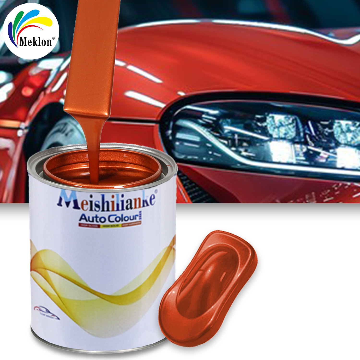 2K Orange Car Spray Paint Lacquer Scanner Spectrophotometer Auto Refinish Repair Automotive Paint