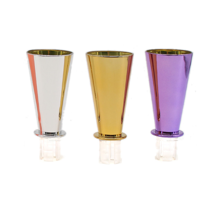 Metallic Gold Pink Plating Champagne Bottle Sippers For Mini Wine Bottle