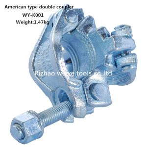 Wholesale EN74 Galvanized scaffolding double coupler , scaffolding tube clamps from china suppliers