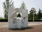 White marble sculptures of Morden city for park