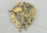 4.0mm High Relief 3D Die Cast Medals By Antique Gold Plating For Gift