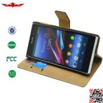 New Arrival 100% Qualify PU Wallet Leather Cover Cases For Sony Xperia Z1 L39H
