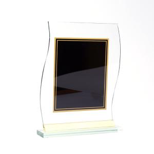 Wholesale Custom logo gold foil design acrylic photo frame plate trophy from china suppliers
