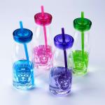 Fashion Promotional Plastic Drink Bottle Workout Water Bottles 450ML With Straw