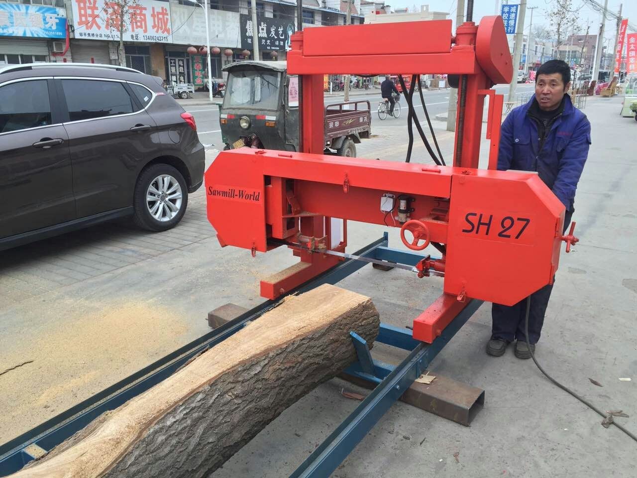 portable wood sawmill band saw, wood working band saw mills, log cutting machine