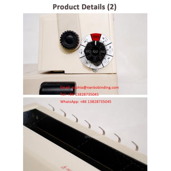 Manual Comb 300mm Width Document Binding Machine Portable For Office