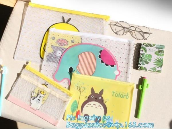 slider zipper pvc pouch clear vinyl pvc k bag, water proof cosmetic vinyl PVC
