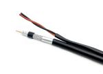 RG6P Video Siamese Coax Bulk CCTV Cable Tri Shielded PE Sheath 2x18AWG CCA