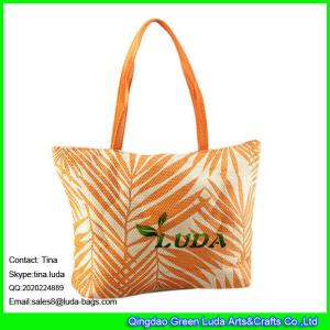 Wholesale LUDA blossoms tote handbag 2016 summer paper straw beach bag from china suppliers