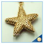 Rhinestone metal Starfish Keychain Attachment Cute Metal Keychain For Women's