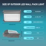 OEM Slim LED Wall Pack Light 30W 40W 60W 80W 120W 3CCT Adjustable IP65