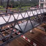 Prefabricated Steel Truss Pedestrian Bridge , H Steel Bailey Bridge