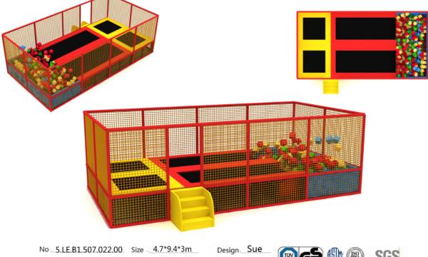 Chian Manufacture 44M2 Small Size Commercial Trampoline for Sale Professional