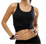 95% Bamboo 5% Spandex Ladies Gym Tank Tops Bamboo Gym Wear Scoop Neck