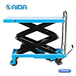 Wholesale Aida Durable 800kg Double Scissor Lifting Platform Trolley for Smooth Lifting Operations from china suppliers