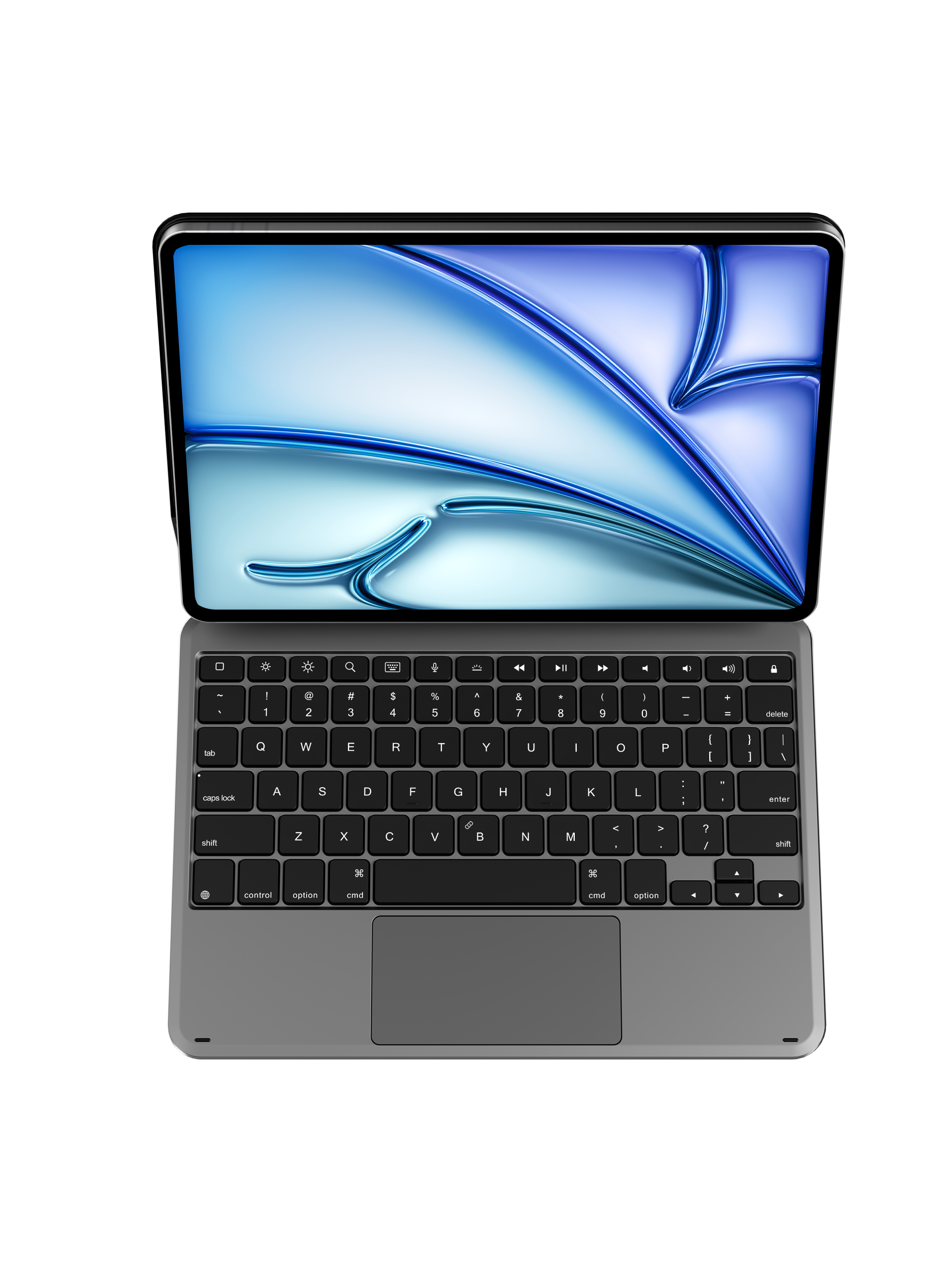 Smart Folio Magnetic Keyboard with Multi-Touch Trackpad Wireless Bluetooth Floating Stand for iPad Air 13 Pro 12.9 Inch