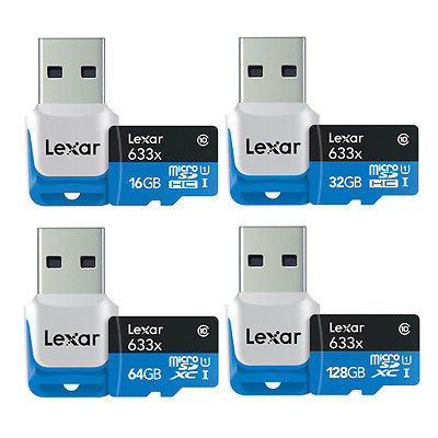 Lexar 16GB 32GB 64GB 128GB 200GB Micro SD SDHC Micro SDXC lot 4K Class10 95MB/s