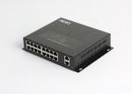 HiOSO 16 100M Ports 2 100/1000M Rj45 Network Switch , Fiber Optic Cable Switch