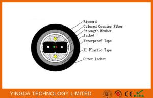 Wholesale Armored Bow Type Fiber Drop Cable FTTH Black PE Jacket Outdoor Duct Cable from china suppliers