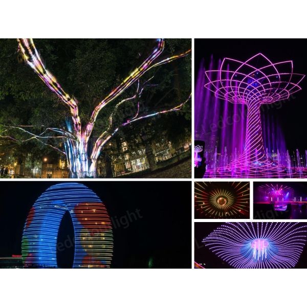 IP65 Waterproof Addressable DC12V WS2811 Side Emitting RGB LED Strip Light
