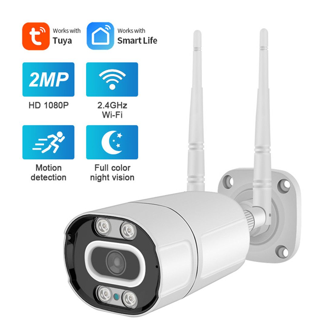 Unistone 2MP Outdoor Smart Wireless WIFI AI alarm camera(US-OW202)