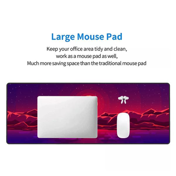 NO Wireless Charging XXL Large Gaming Mousepad with Personalised Sublimation Logo
