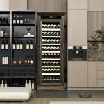 Wood Frame Drinks Refrigerator Freestanding Kitchen Wine Cooler Cabinet