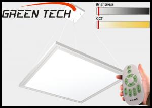Wholesale 80lm/W Silvery Flat Square Led Lights , Remote Control Office Ceiling Panel Lights from china suppliers