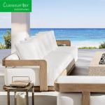 Modern Design Style Wooden Sofa Set Waterproof Cushion Included for Hotel Luxury
