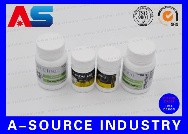 Waterproof Pill Bottle Custom Adhesive Labels / 50ml Bottle Labeling For Tablet