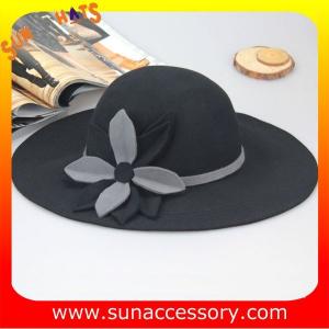 Wholesale 8300399 Sun Accessory customized winner fashion 100% Australia wool felt floppy hats, women hats and caps wholesaling from china suppliers