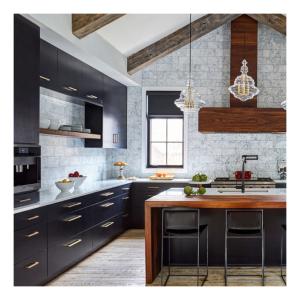 Wholesale Customized Ral Color Chart Black Lacquer Finish Modern Solid Wood Cabinets for Apartments from china suppliers