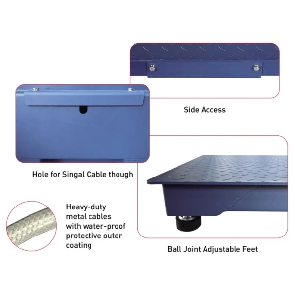 2m*2.5m High Precision Carbon Steel Floor Scales 3 Ton 5 Ton Digital LED Display