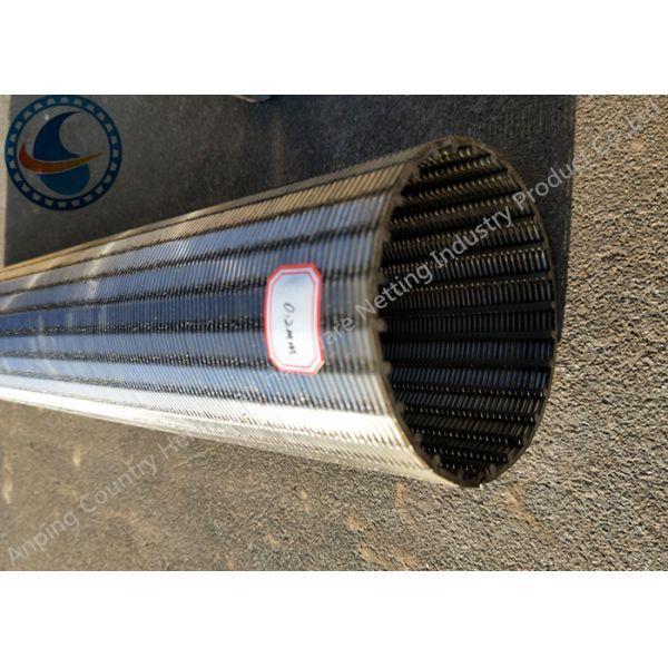 Thermal Resistant Johnson Wedge Wire Screens , Stainless Steel Profile Wire Screen