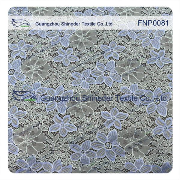 Polyster Nylon Lace Fabric of Mint Green with Pattern Floral