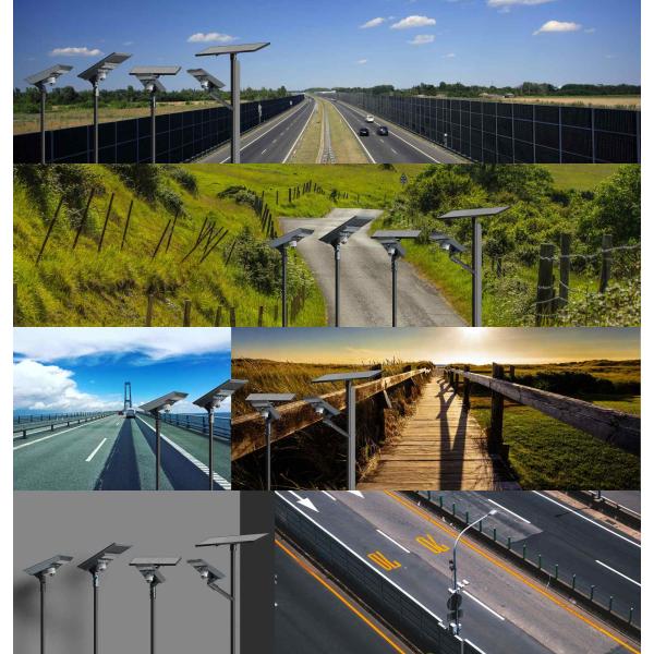 IP66 Outdoor LED Solar Street Light With Camera Motion Sensor For Highway Countryside Road