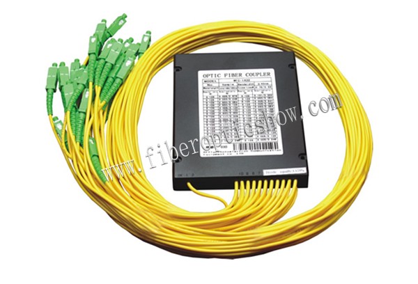 PLC Fiber Optic Splitter Dual Window Singlemode Passive Optical Splitter Loss