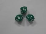 Custom Polyhedral Acrylic Board Game Dice Yellow Blue Green Red Color