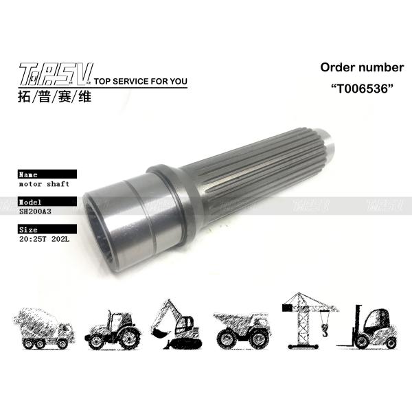 Sturdy Steel SK250-6 Excavator Hydraulic Motor Shaft / Excavator Hydraulic Oil