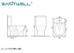 Professional ceramic single piece toilet customized service , single piece wc