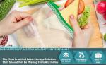 Leakproof Freshness-Lock Sandwich Bags With Food-Safe Zipper Storage Bags For